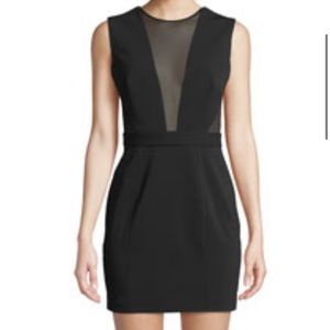 Jay Godfrey Black Mesh Cocktail Dress